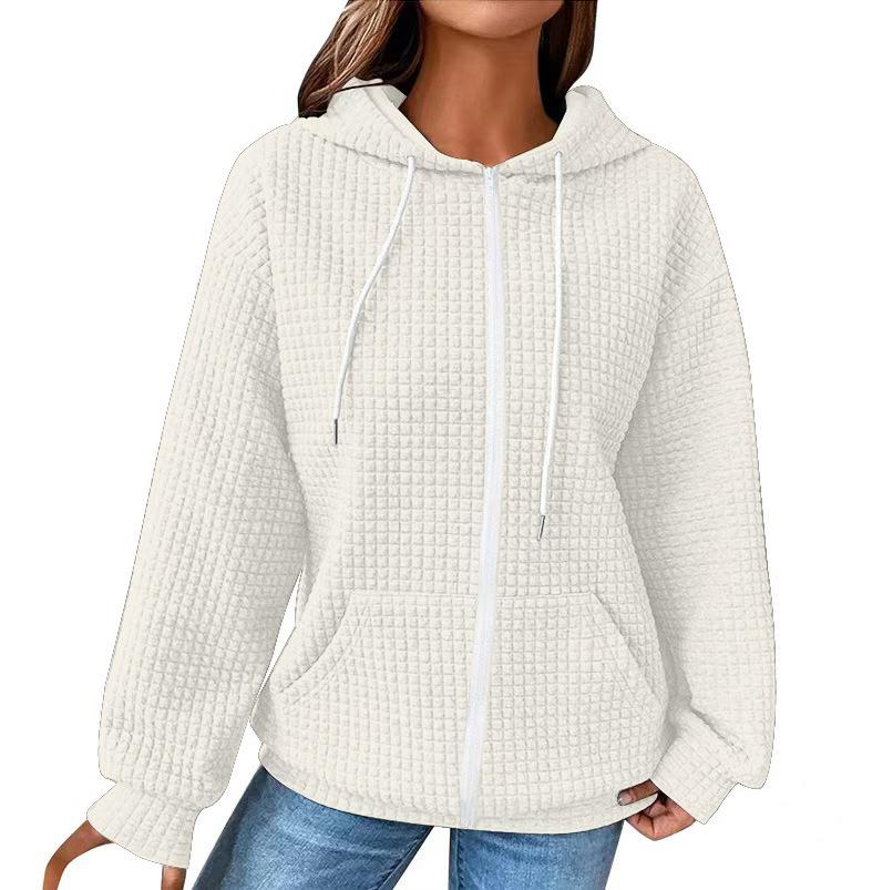 Women Hooded  Jacket  Zipper Hooded Cardigan Tops Fashion Casual Long Sleeve Sweatshirt Coat Autumn Winter  Outer Wear