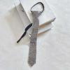 Black Full Rhinestone Tie Choker Pre-tied Tie Y2K Punk Style Long Necktie  Students