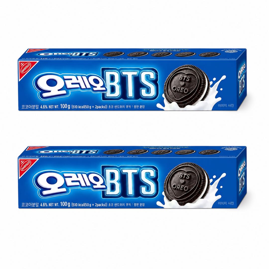 OREO BTS Lila Koreai Stílusú Szendvicskek, 100g, 300g, 1000g #Vanilla Cream100g x 2pack