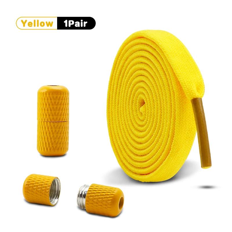 1 Pair 8mm Width Elastic Laces for Sneakers No-Tie Flats Quick-On/Off Shoelace Accessory for Children & Adults