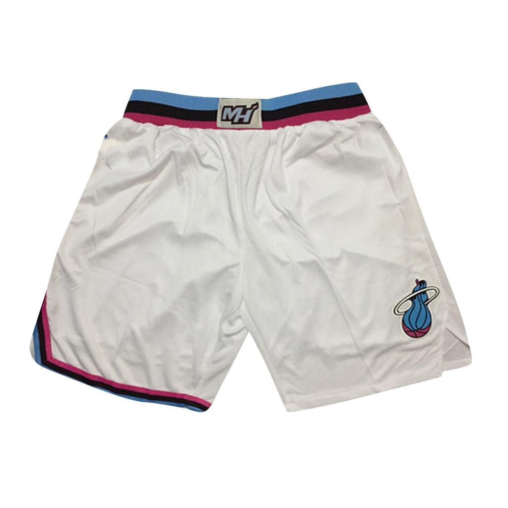 Heat Retro Embroidered Drawstring Cropped Basketball Shorts Training Shorts
