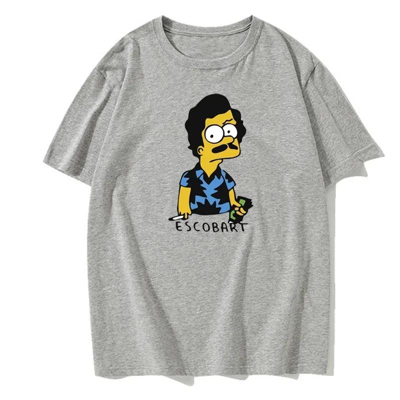 

Summer Men s T-Shirt Funny Pablo Escobar Narcos Shirt Shirt Cotton Slim Round Neck Printed Casual Top Shirt#Color(2) S