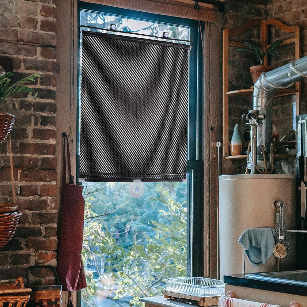 1Set Window Shade Wear-Resistant Nail- -Up Curtain Space-Saving Design for Window Balcony Privacy Blackout Temporary