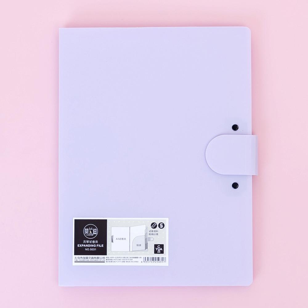 Simple Document Bag Multifunctional Test Paper Storage Booklet  Office Student Supplies