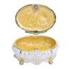 Dressing Table Shaped Trinket Box Decorative Hand Painted Metal Enamel Jewelry   for Rings Bracelets