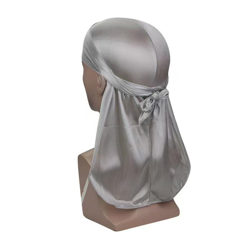 Silk Pirate Hat: Hip Hop Long-Tail Elastic Head Wrap for Men