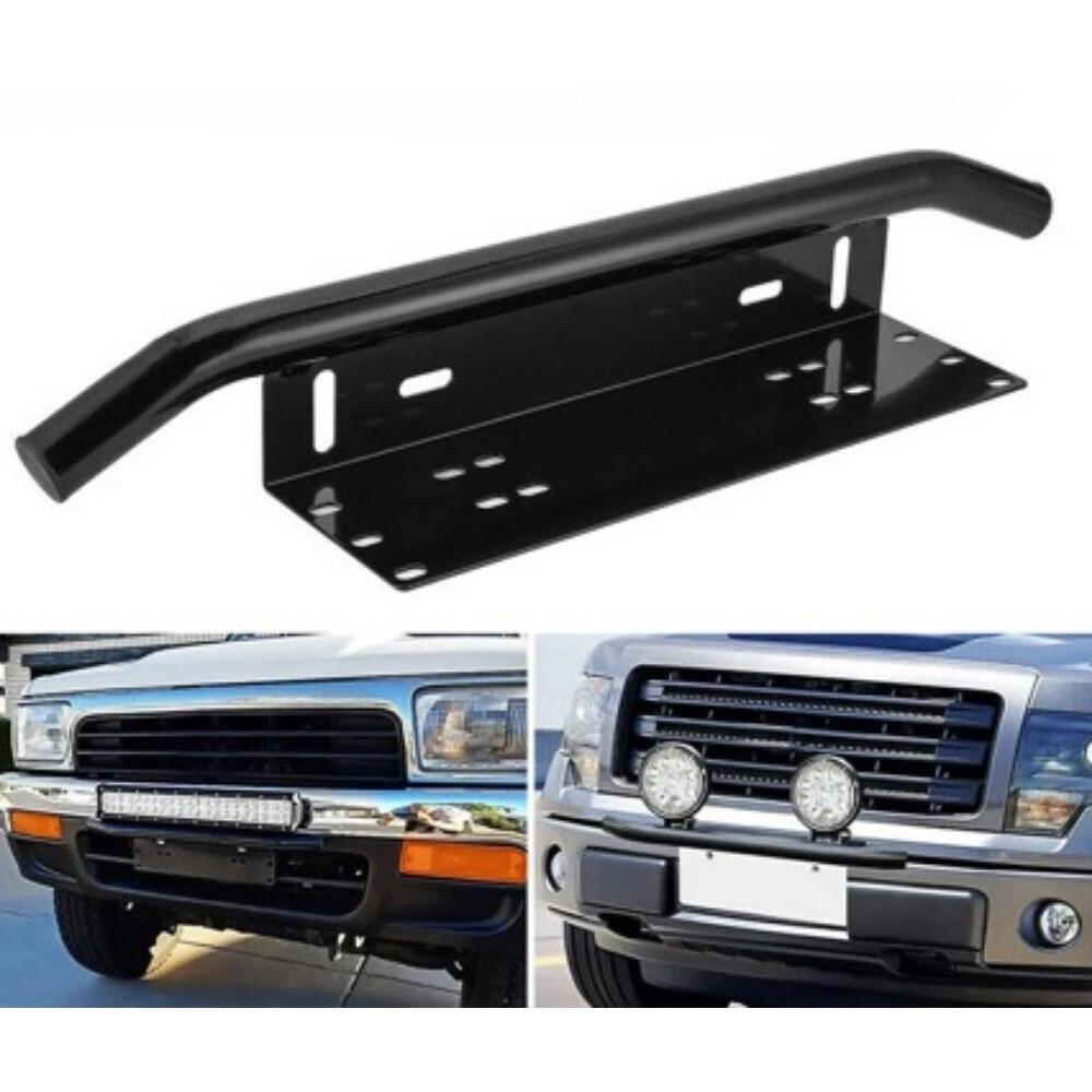Car License Plate Bracket Buggy Plus Spotlight Bracket Front Bar Light Bracket Universal Aluminum Auxiliary Light Bracket
