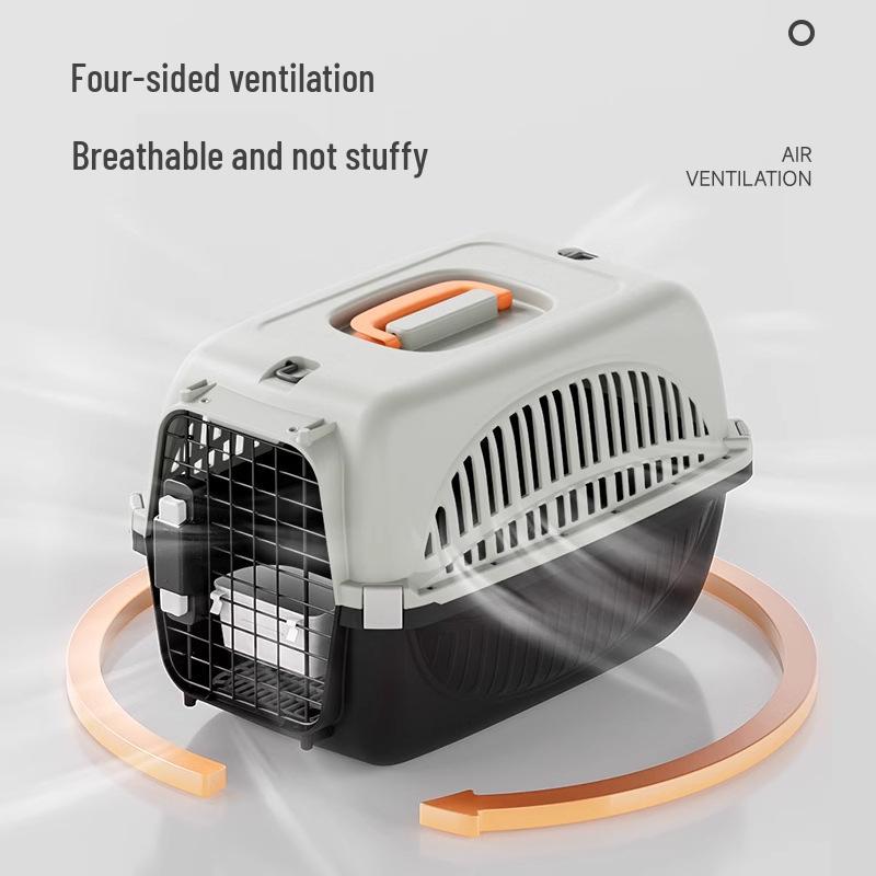 Portable Airline Cat Carrier – Handheld Plastic Cat & Dog Cage