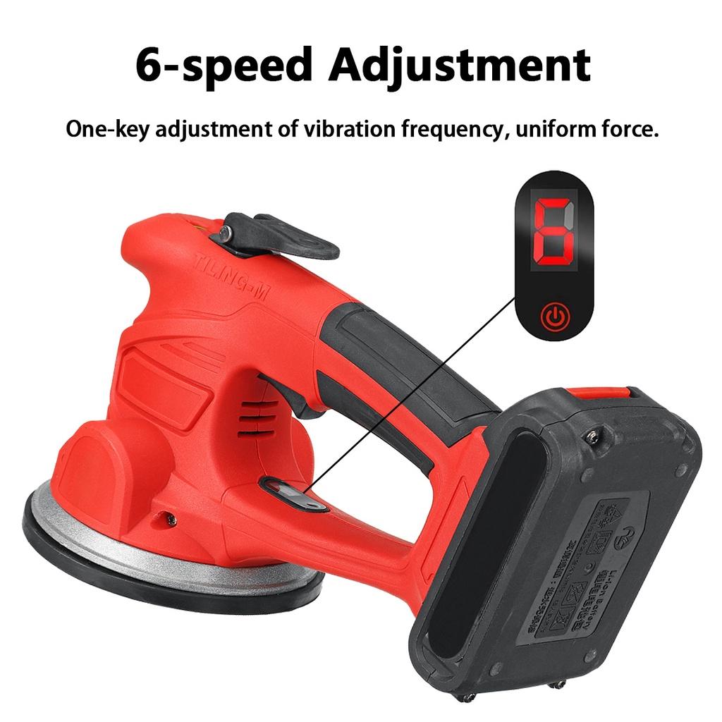 Portable Tile Vibrator Floor Plaster Machine Tile Laying 150kg with 21V Battery Automatic Leveling Tools for 120x120cm Tiles