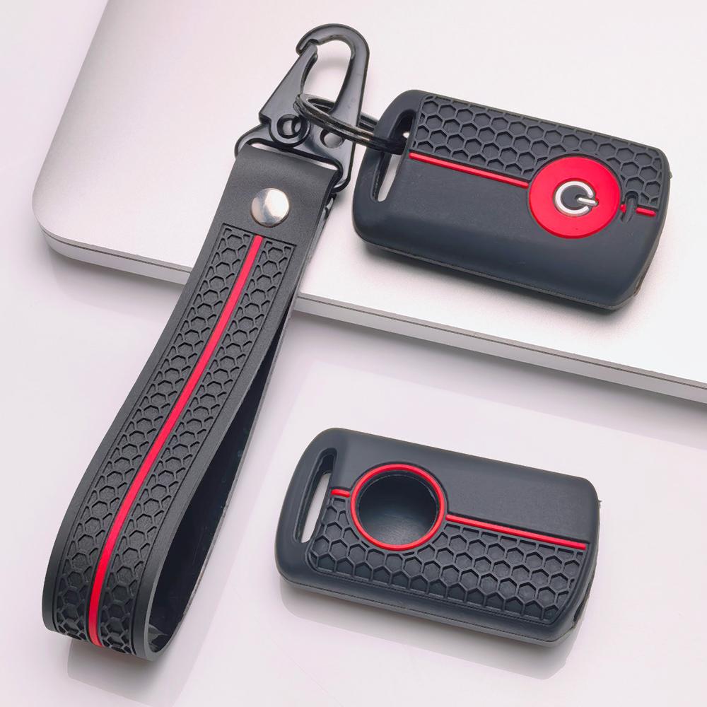 Key Fob Cover for YAMAHA XMax 125 250 400 Aerox with Keychain Anti-Scratch Surface Shockproof Structure Soft Grip Texture Easy Install Design