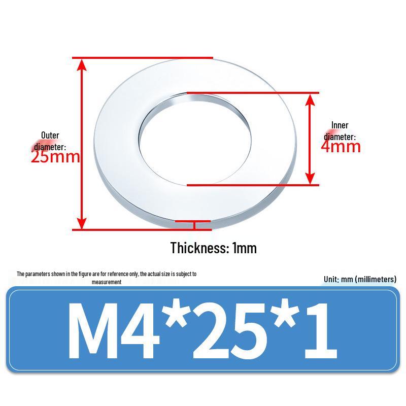 Extra Large Galvanized Metal Flat Washer (Sizes M1.6-M14)