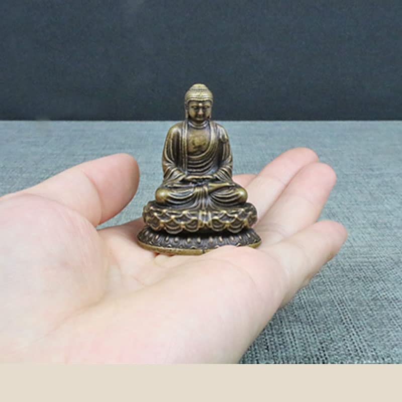Miniature Buddha Seated Shaka Suitable for and Tendai Bronze Principal Buddha Statue for Buddhist Altar Statue, Nyorai, 5cm, Soto, Rinzai, Sects,