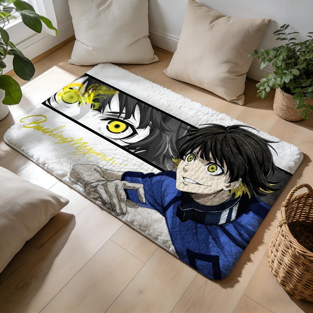 Heißer Anime BBLue LLock Fußmatte Weiche Flanell-Absorbierende Matte Rutschfester Teppich Haus Schlafzimmer Badezimmer