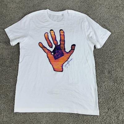 White George Harrison Hand Shirt Unisex Concert S-5XL B248