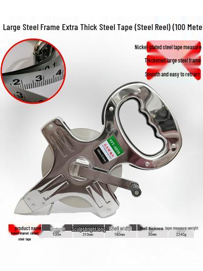 Durable, Waterproof Tape Measure Set: 50m, 30m Soft, 100m Fiber, Double-Sided Construction Ruler.