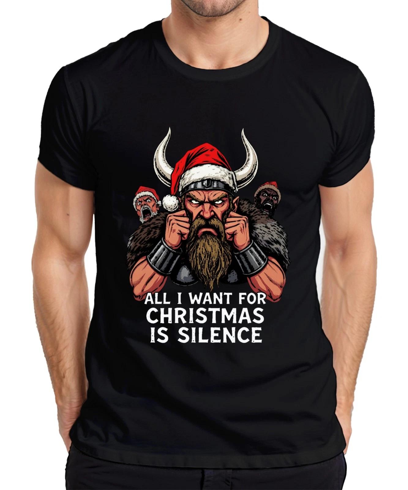 All I Want For Christmas Wikinger Bart Santa sarkastisch Geschenk Herren T-Shirt XXXL