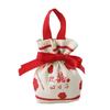 Portable Canvas Wedding Candy Bag Drawstring Spring Festival Chinese Style Handbag Bowknot Flower New Year Gifts Bag Party