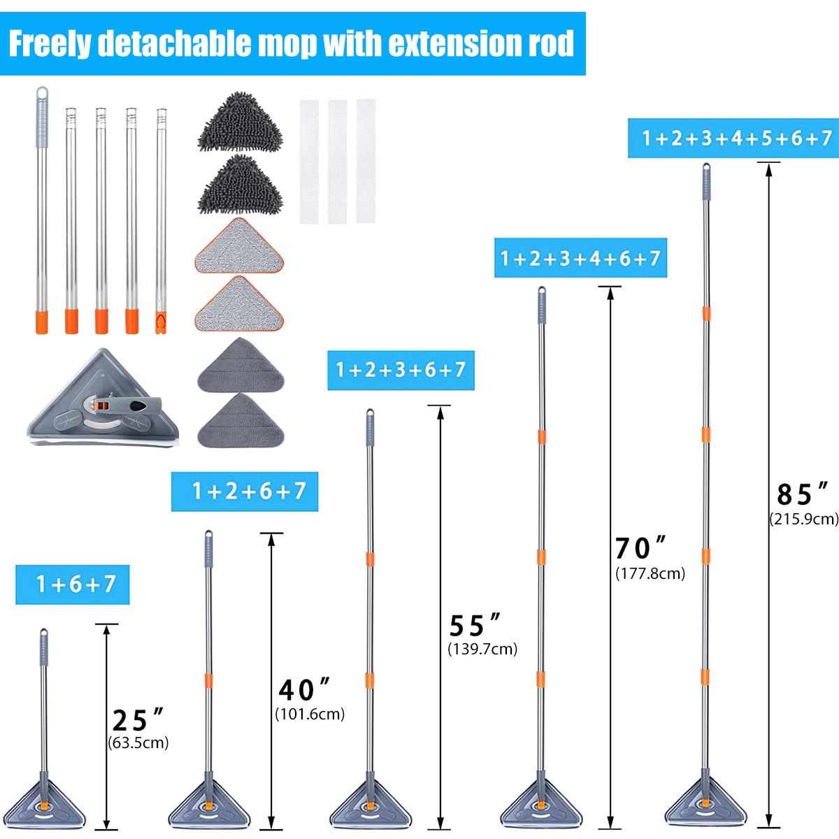 

Треугольная швабра с вращающейся головкой на 360 градусов, набор для уборки, влажная и сухая швабра, использование водопоглощения, домашний инструмент для пола, инструменты для уборки стен, горячий