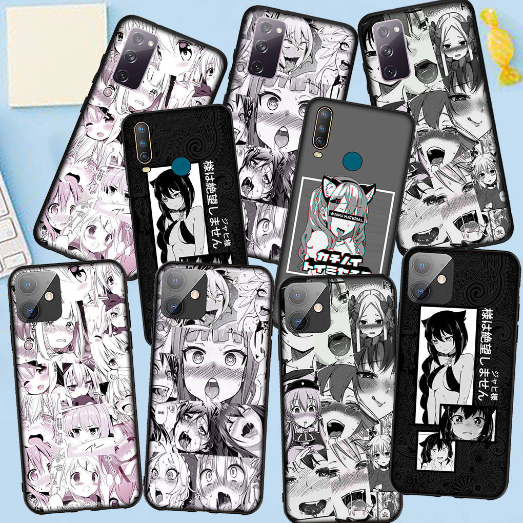 Phone Case for Samsung Galaxy S25 S24 S23 iPhone 16 15 Xiaomi Redmi Note 14 13 12 11 Pro Max OPPO Moto Huawei Wallpaper Waifu Sugoi Ahegao Girl Cover