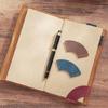 Fan Shaped Bookmarks Simple Book Markers PU Leather Page Markers Creative Bookmarks for Book Lovers