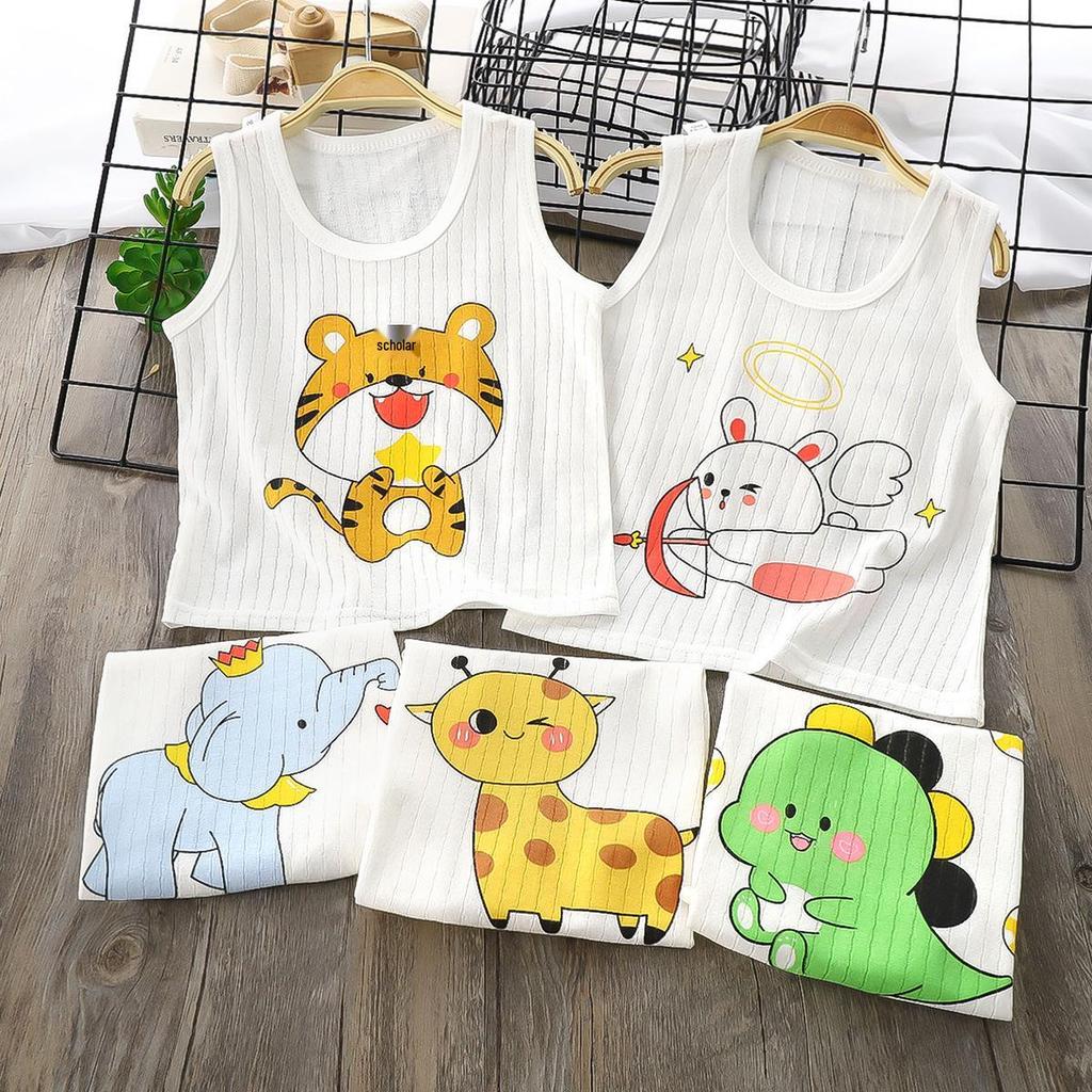 Kids' Cotton Sleeveless Summer Camisole: Lightweight Vest for Boys and Girls