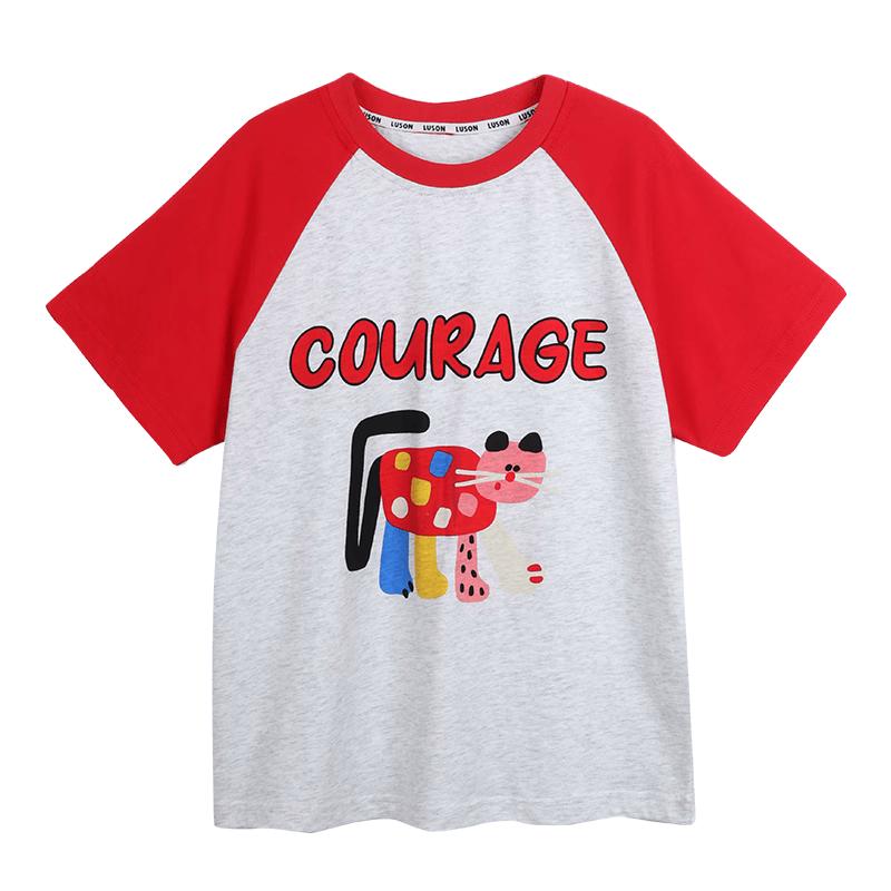 LUSON Girls' Raglan Sleeve T-shirt
