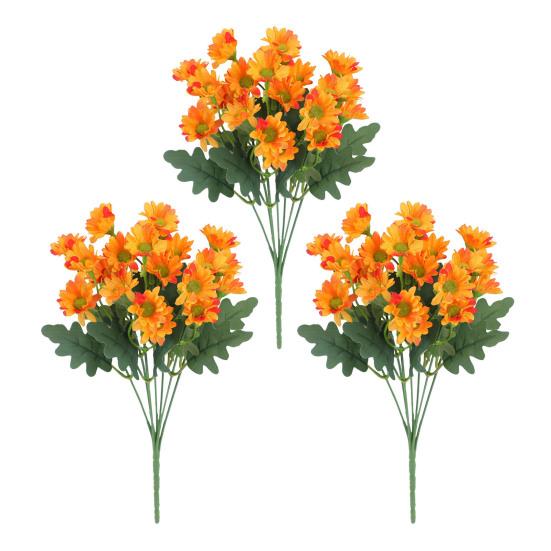 

3/15 шт. Искусственный цветок 7 вилок Устойчивый к УФ-лучам Искусственный пластиковый цветок Украшение для дома Свадебной вечеринки Настольное украшение для центра помещения Внутреннее/наружное Искусственное цветущее украшение оранжевый