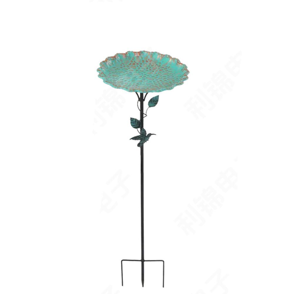Iron Bird Feeder Ground Plugin Durable Bird Feeding Dish Bird Raising Tool Bird Water Bowl  Outdoor