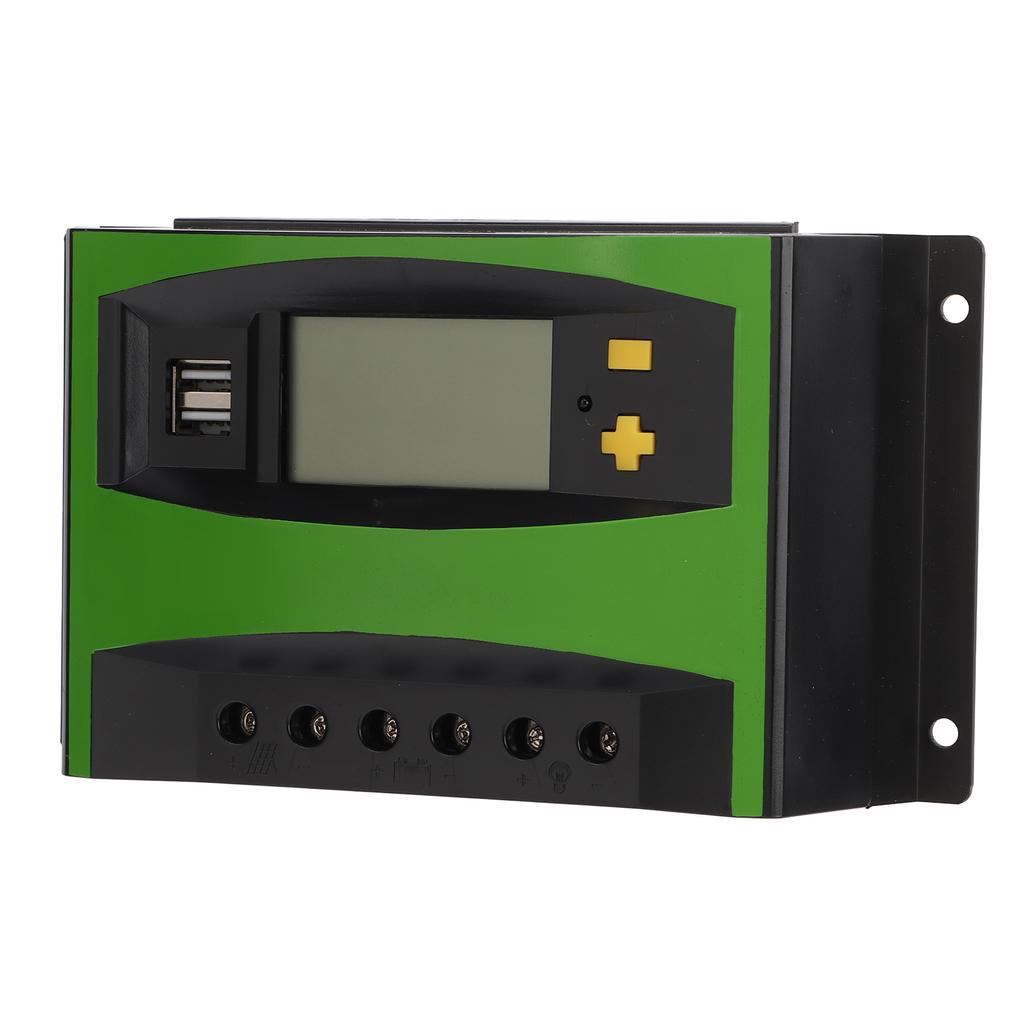 Solarladeregler LCD-Anzeige Timing Intelligent Automatisch Solarmodulregler mit Dual-USB-Anschluss 40A 12V 24V