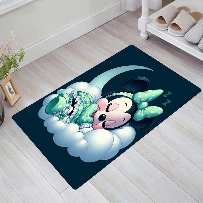 

1pc Minnie Sleeping Pattern Area Rug Soft Flannel Floor Mat for Living Room,Office,Bedroom and Carpet,Sofa Coffee Table Floor Mat 60cm by 90cm