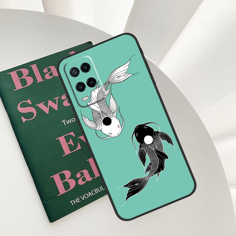 

Koi Fish Yin Yang Case For Oppo A58 A78 A98 A15 A16 A17 A52 A72 A76 A96 A54 A74 A94 A57 A77 A54S A57S Cover OPPO A16