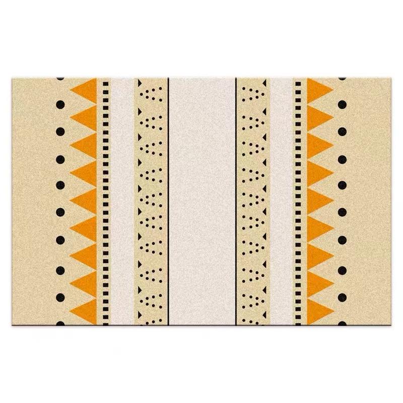 Morocco Vintage Living Room Rug Home Sofa Coffee Table Rug Room Decor Bedside Blanket Non-Slip Crystal Velvet Floor Mat