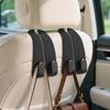 Hangerspace Headrest Hook Set of 2 Leather & Metal Car