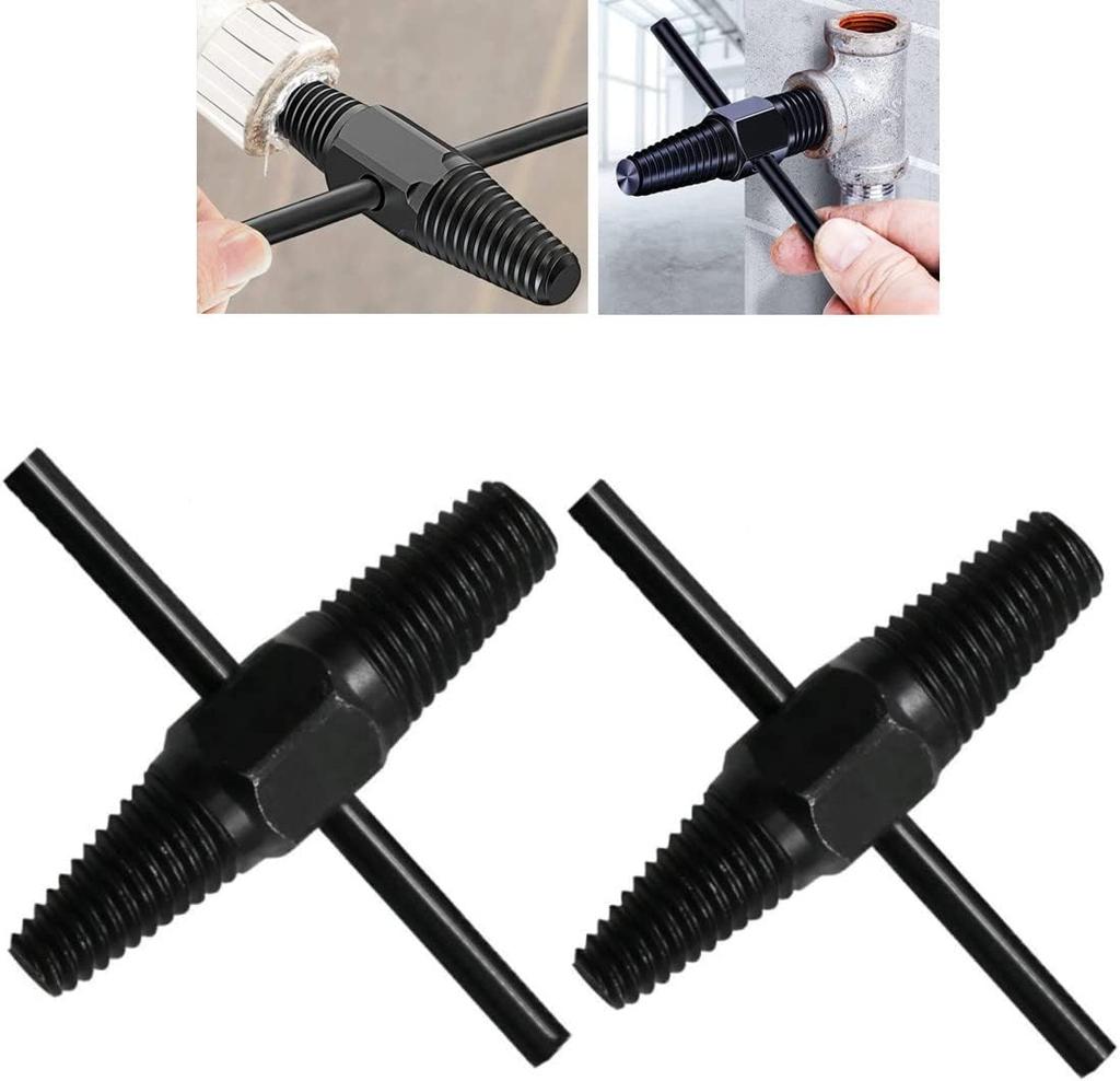 Dual Purpose Water Pipe Break Bolt Extractor Tool For Screw Removal Pipe Valve Faucet Disassembly Remover Tool Sturdy Kit