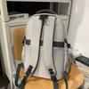 High value trendy cool letter backpack couple contrasting colors simple and lightweight travel mountaineering backpack