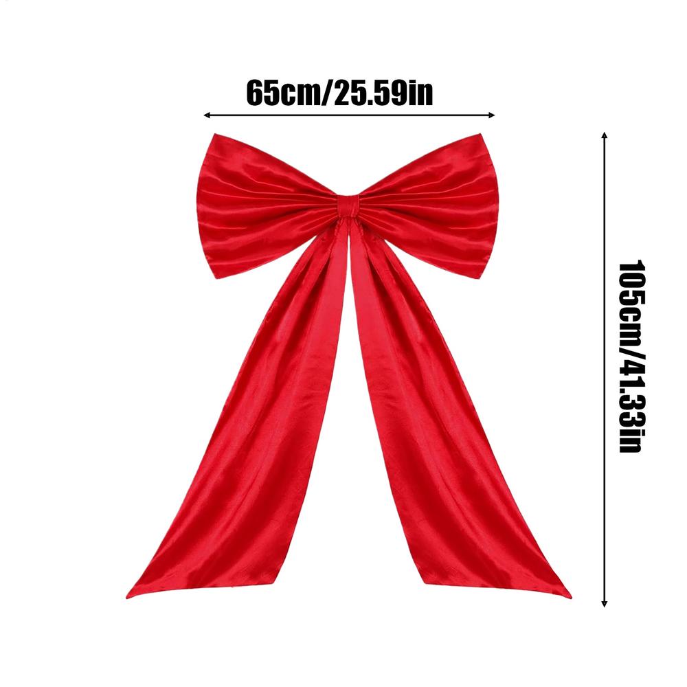 Large Bow with Long Streamers Giant Ribbon Tie for Christmas tree door window wall Decoration birthday party wedding Backdrop