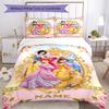 3pcs Custom Name Princess Bedding Set Duvet Cover Closure Includes 1 Duvet Cover & 2 Pillowcases, Soft and Comfortable for All Seasons.