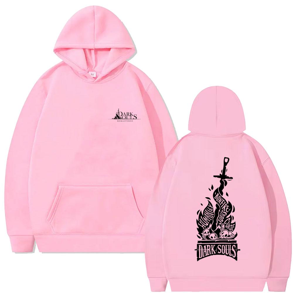 Sweat à capuche à imprimé double face Dark Souls Homme Femme Mode Gothique Rock Sweat à capuche Décontracté pour Homme