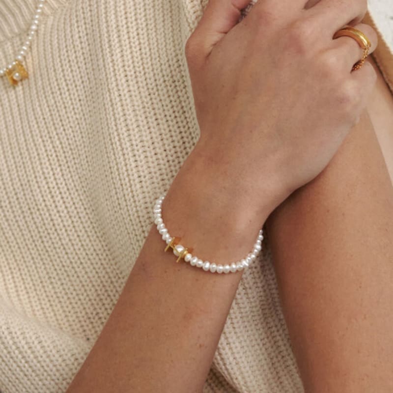 

LINKY LABORATORY H beam pearl B whitegold