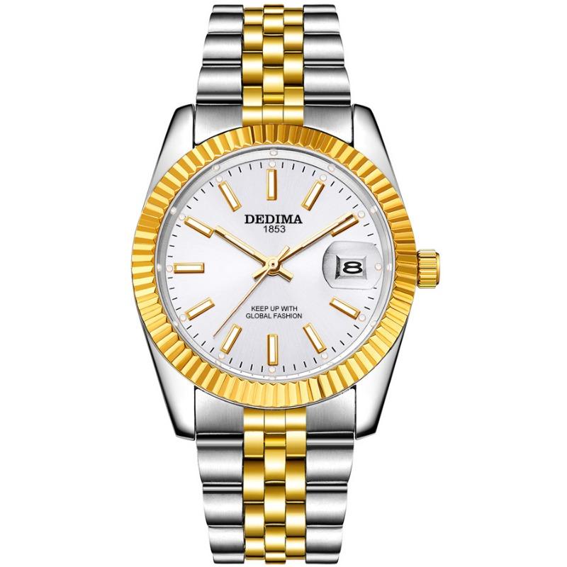 Top brand new high-end fashion men's watch calendar luminous waterproof nail wrist watch