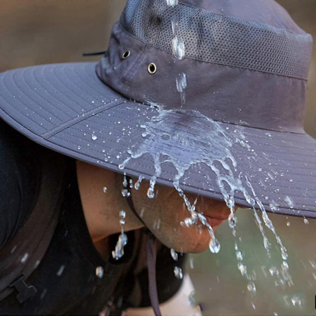 Super Wide Brim Bucket Hat UPF50+ Waterproof Sun Hat for Fishing Hiking Camping