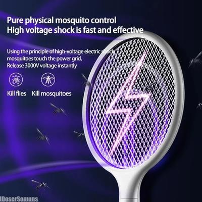 3 EM 1 3000V Matador de Mosquitos com Lâmpada LED Mata-insetos Elétrico Mata-insetos USB Recarregável Anti Mosquito Moscas Mata-moscas Armadilha