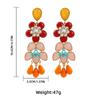 Pinkdudu Bohemian Style Fashionable Flower  Drop Earrings European American Exaggerated Niche Handmade Earrings PD2183