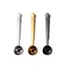Stainless Steel Coffee Spoon/Sealing Clip Mirror Process Multipurpose Long Handle Measuring Spoon For Milk Powder Instant Drinks