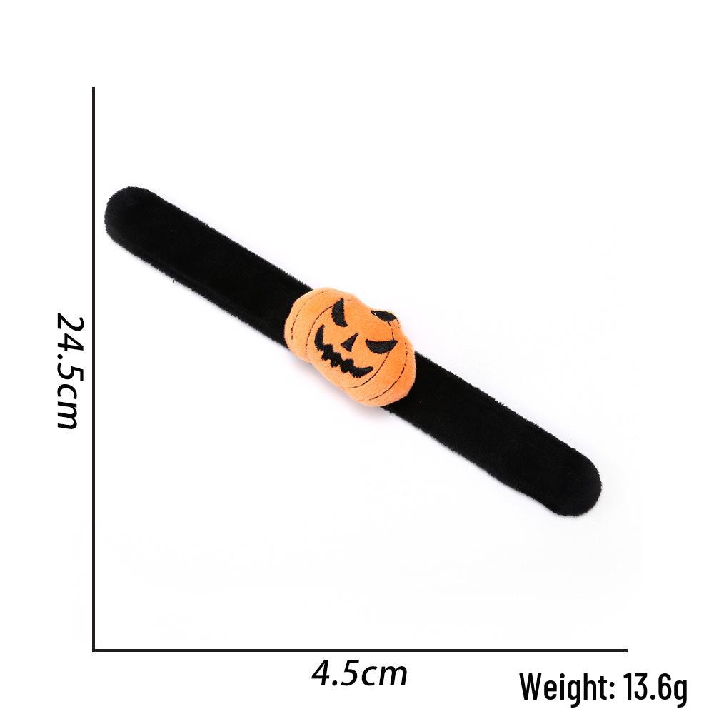 Personalized Halloween Pumpkin Spider Slap Bracelet Toy for Kids