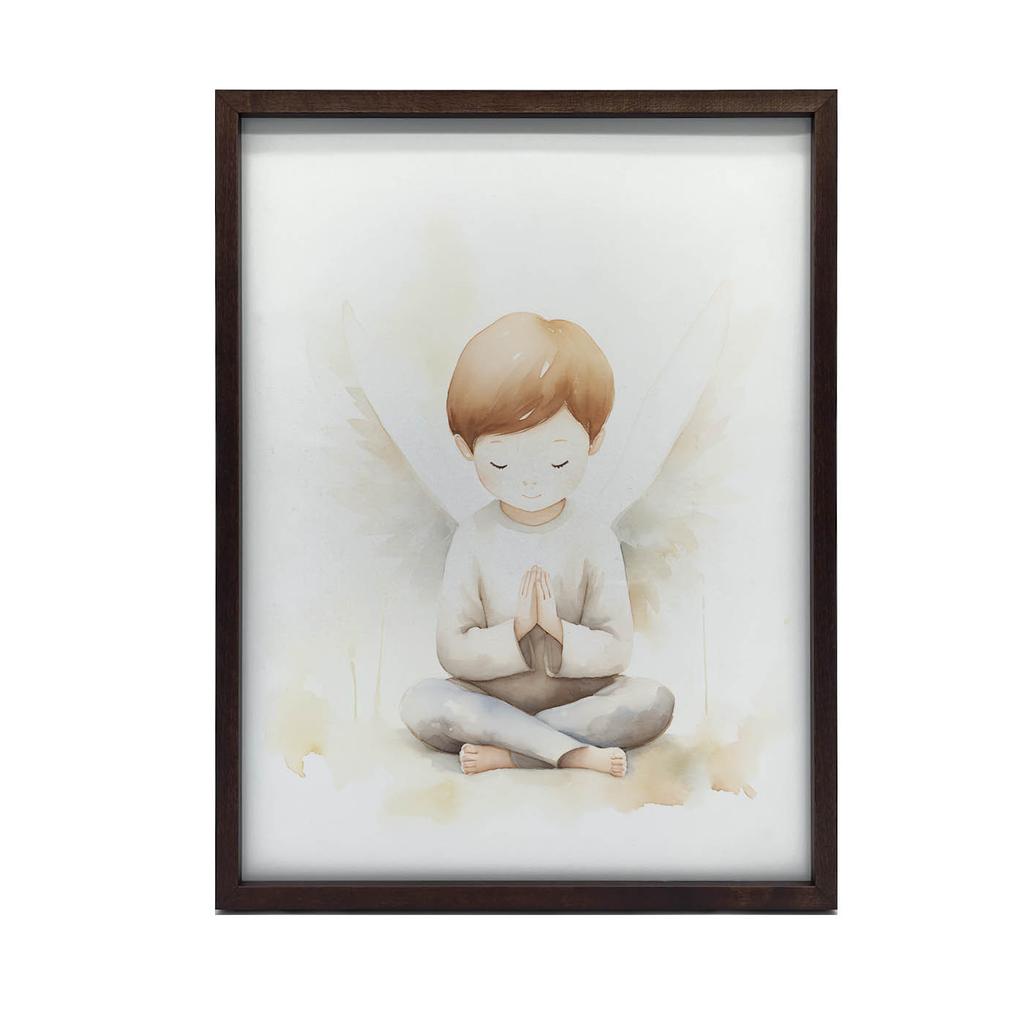 Poster Pious Contemplation Poster Pious Contemplation, 30X40 Cm, Dark Brown Wooden Frame, 230 Gsm Matte Paper