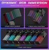 Portable M7 RGB Gaming Microphone Professional Dynamic Cardioid Condenser Studio Broadcast Voice Podcasting Computer Gaming Mic with Noise Reduction