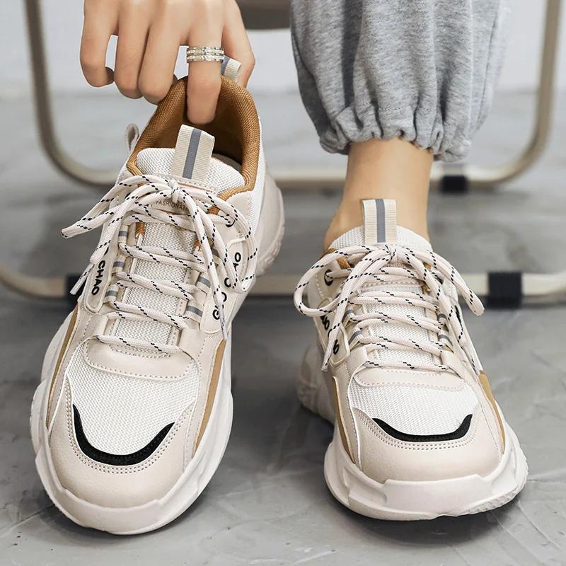Men Low top Casual Vulcanized Shoes Summer Mesh Sports Shoes Men Soft Comfortable Breathable Sneakers for Men Zapatillas Hombre