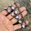 Rainbow moonstone necklace electroformed copper necklace adjustable chain necklace copper jewelry gemstone handmade necklace wedding gifts