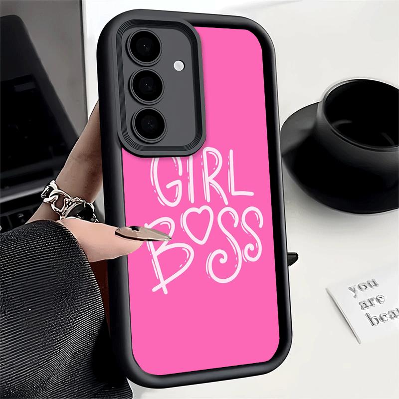 Phone Case for Samsung Galaxy A17 A16 A15 A14 A13 Girl Boss Lady Pink A56 A36 A26 A55 A35 A25 A54 A34 A24 A53 A33 A23 A07 A06
